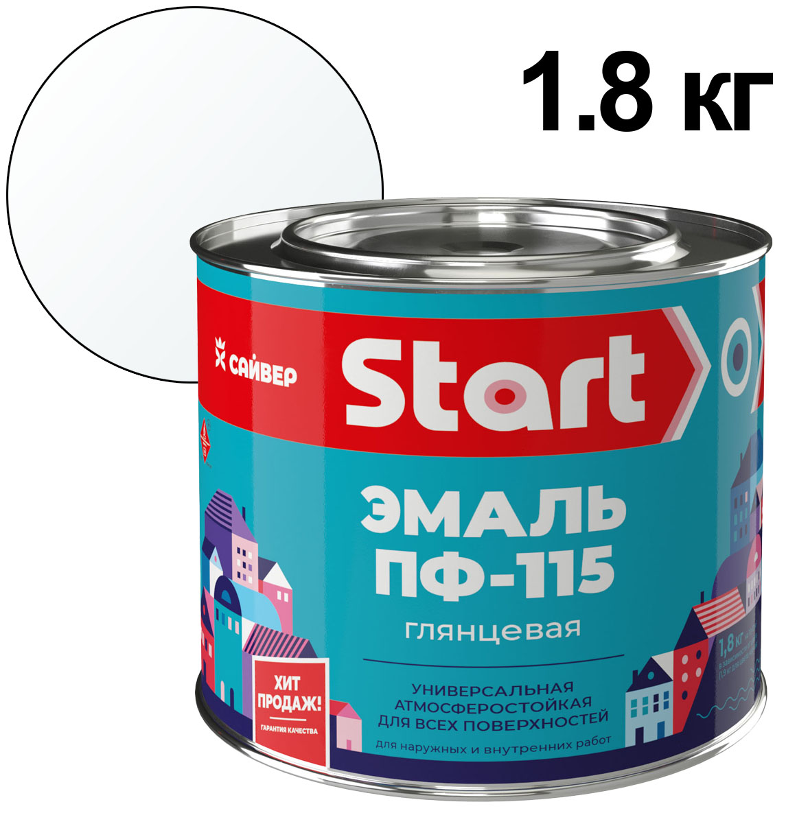 Эмаль ПФ-115 СТАРТ красный 1,8кг