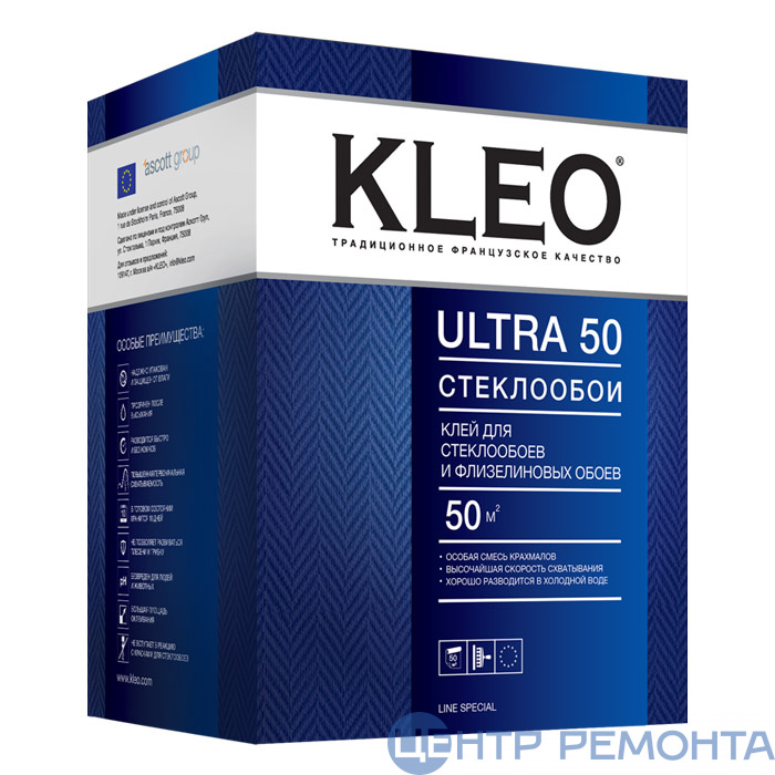 КЛЕО ULTRA 50 клей для стеклообоев (0,5кг)