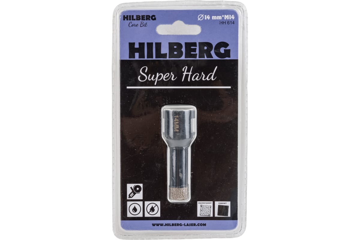 Коронка алмазная 14 мм Hilberg Super Hard M14